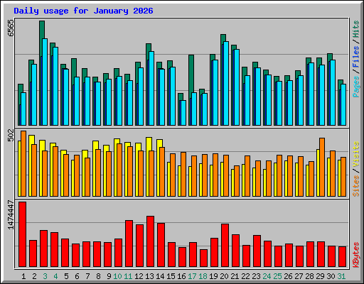 Daily usage for January 2026