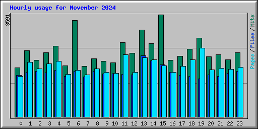 Hourly usage for November 2024